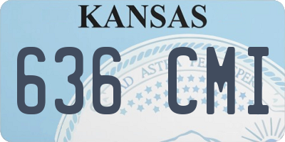 KS license plate 636CMI
