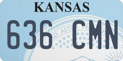 KS license plate 636CMN