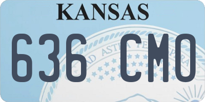 KS license plate 636CMO
