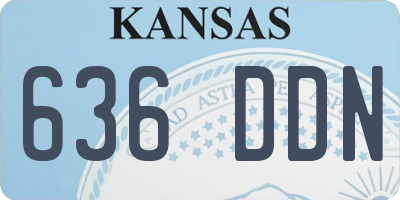 KS license plate 636DDN
