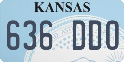 KS license plate 636DDO