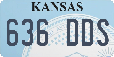 KS license plate 636DDS