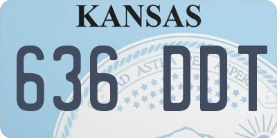 KS license plate 636DDT