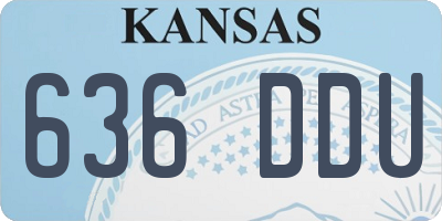 KS license plate 636DDU