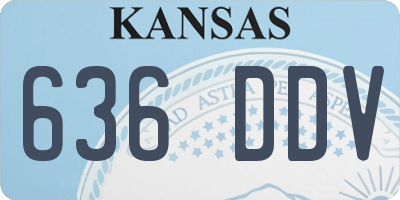 KS license plate 636DDV