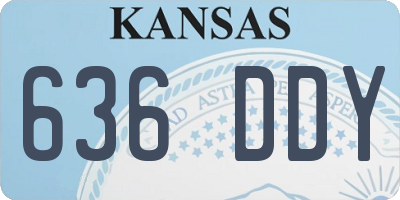 KS license plate 636DDY