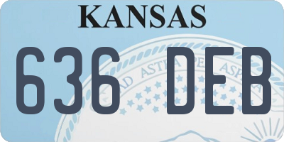 KS license plate 636DEB