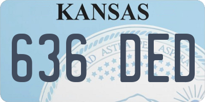 KS license plate 636DED