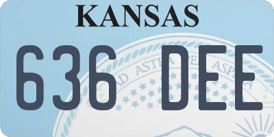 KS license plate 636DEE