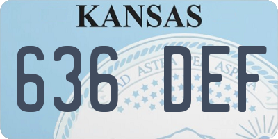 KS license plate 636DEF