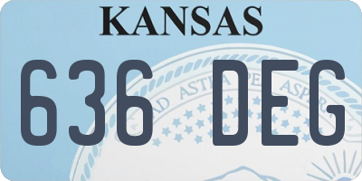 KS license plate 636DEG