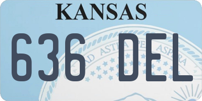 KS license plate 636DEL