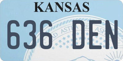KS license plate 636DEN