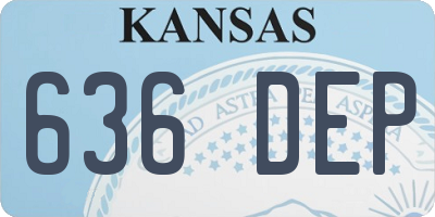KS license plate 636DEP