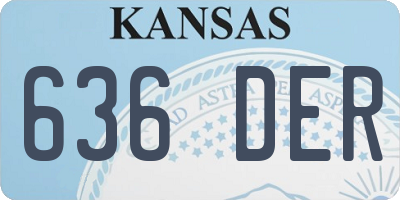KS license plate 636DER