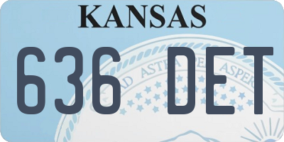KS license plate 636DET
