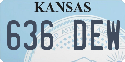 KS license plate 636DEW