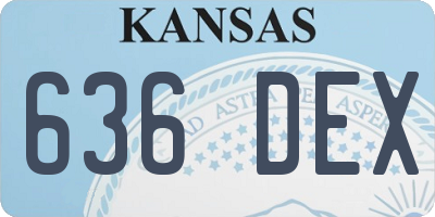 KS license plate 636DEX