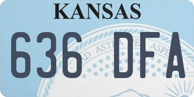 KS license plate 636DFA