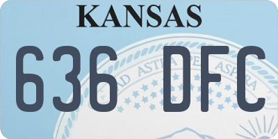 KS license plate 636DFC