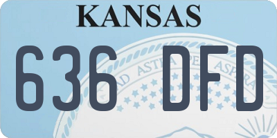 KS license plate 636DFD