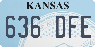 KS license plate 636DFE