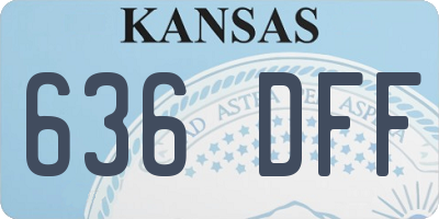 KS license plate 636DFF