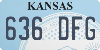 KS license plate 636DFG