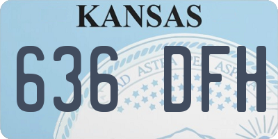 KS license plate 636DFH