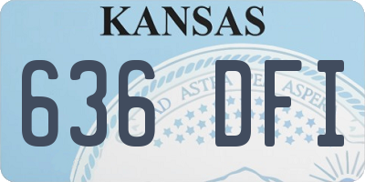 KS license plate 636DFI