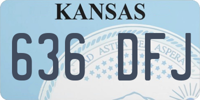 KS license plate 636DFJ
