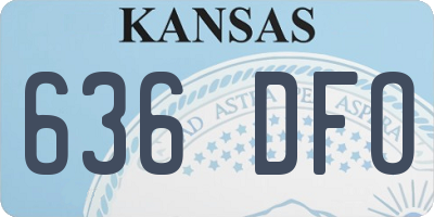 KS license plate 636DFO