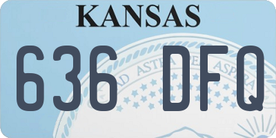KS license plate 636DFQ