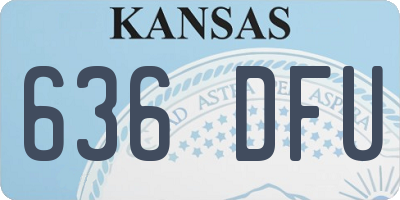 KS license plate 636DFU