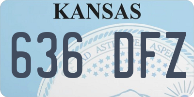 KS license plate 636DFZ
