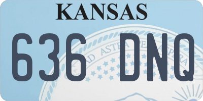 KS license plate 636DNQ