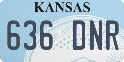 KS license plate 636DNR