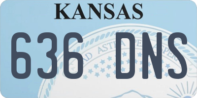KS license plate 636DNS