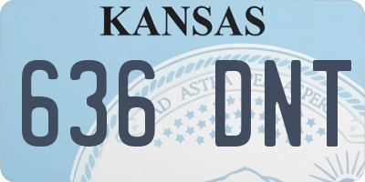 KS license plate 636DNT