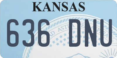 KS license plate 636DNU