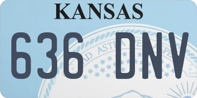 KS license plate 636DNV
