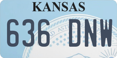KS license plate 636DNW