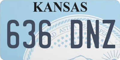 KS license plate 636DNZ