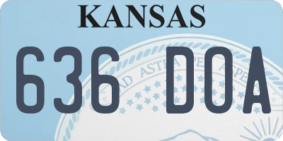 KS license plate 636DOA