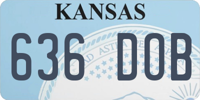 KS license plate 636DOB