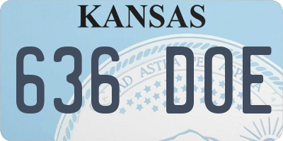 KS license plate 636DOE