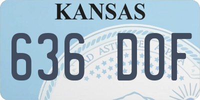 KS license plate 636DOF