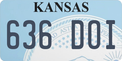 KS license plate 636DOI
