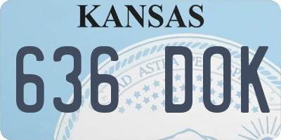 KS license plate 636DOK