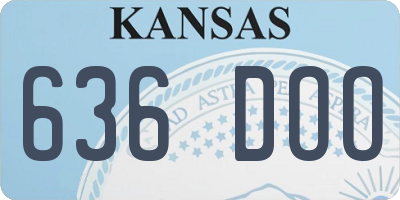 KS license plate 636DOO